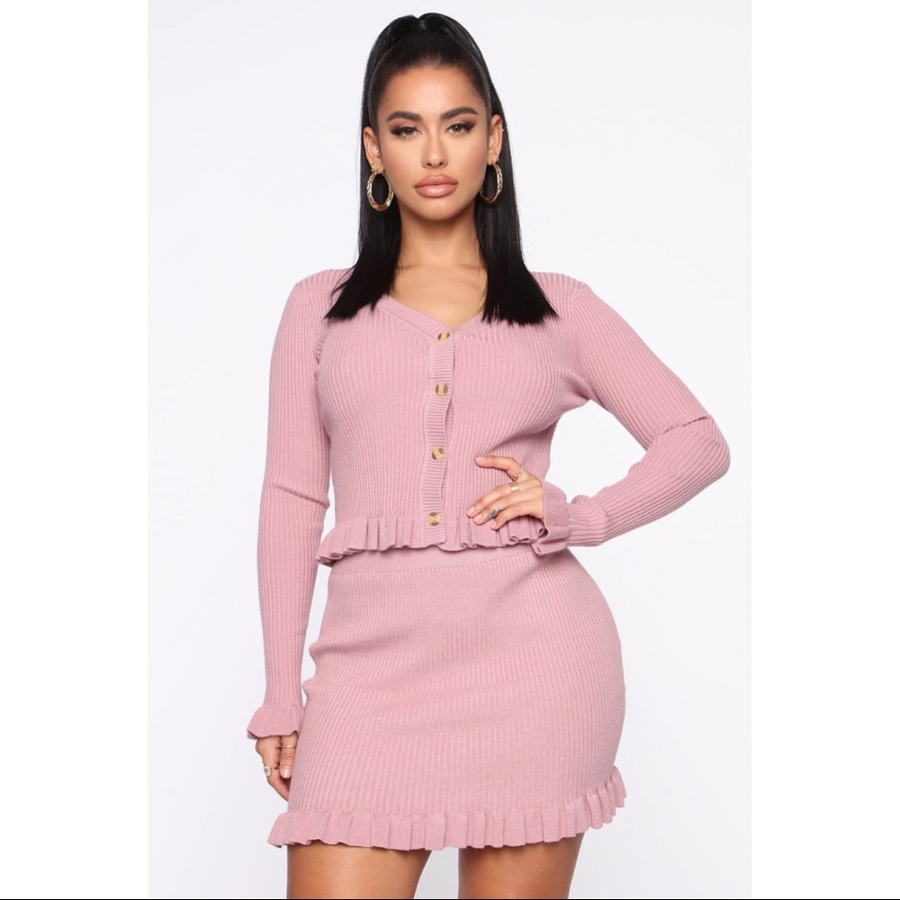 Fashion Nova Mauve Skirt Set